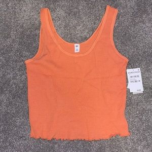 nordstrom bp rust amber tank top w ruffled ends